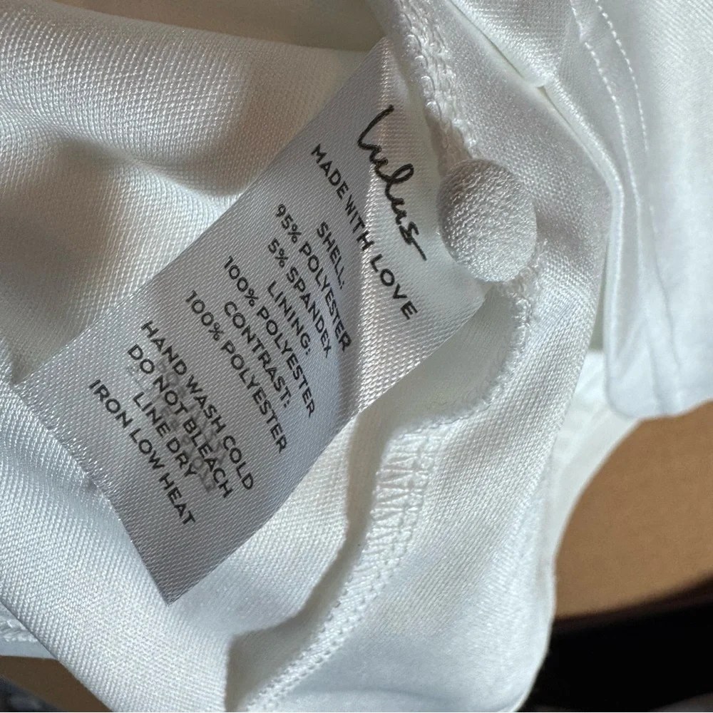 Lulus NWT white mini dress open back bow Soft Girl aesthetic graduation Size L - Picture 8 of 9